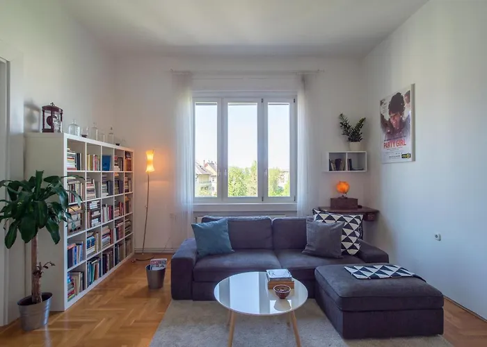 Bright Top Floor Near Downtown Budapest